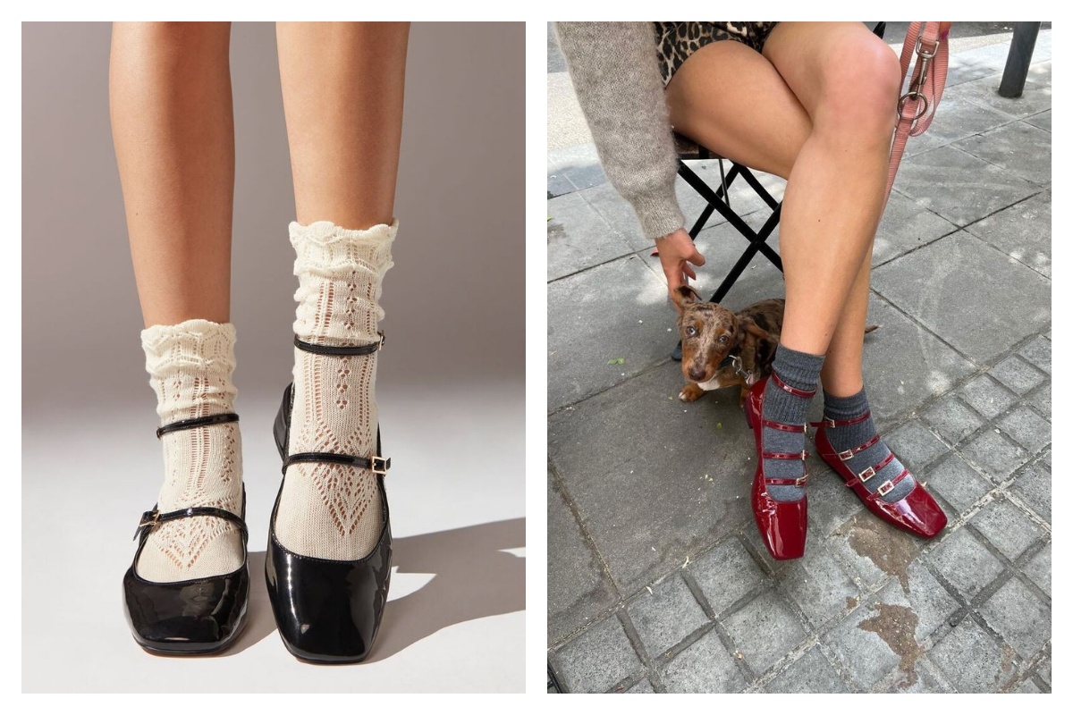 chaussettes et ballerines