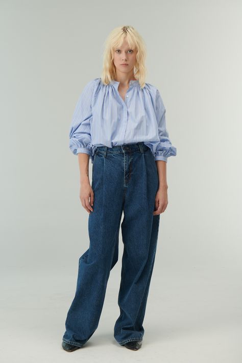 jean large long femme